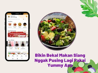 Bikin Bekal Makan Siang Nggak Pusing Lagi pakai Yummy App