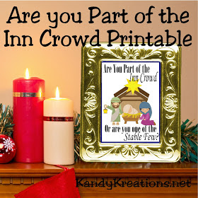 Are you part of the Inn Crowd this Christmas? If so, print and share this fun free printable that would make a beautiful Christmas gift or decoration for your Christmas mantel.