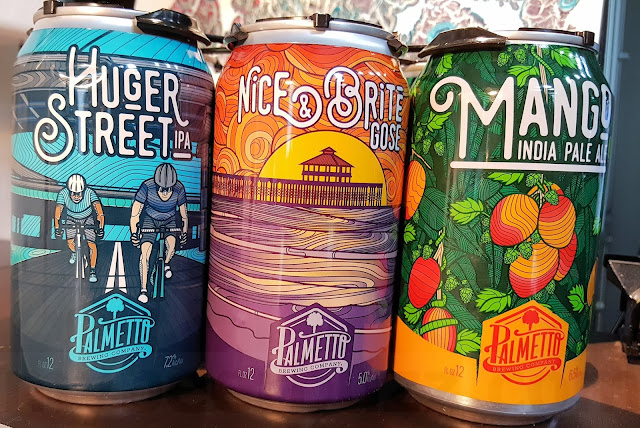 Mybeerbuzz .com Highlights Palmetto Brewing Lowcountry, Raspberry Rewind, Idle Speed,  Huger St, Mango IPA And Nice & Brite