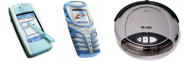 Sony Ericsson P800, Nokia 5100, 2002-era Roomba