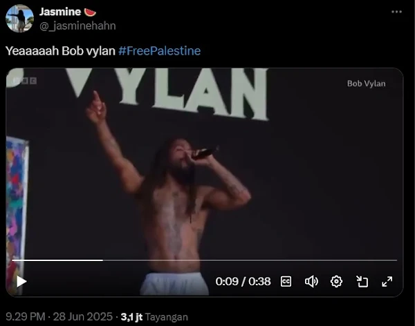 DUKUNGAN UNTUK PALESTINA BERGEMA DI SEANTERO DUNIA Bob Vylan: “Free Free Palestine!” .... “Death death to the IDF!”