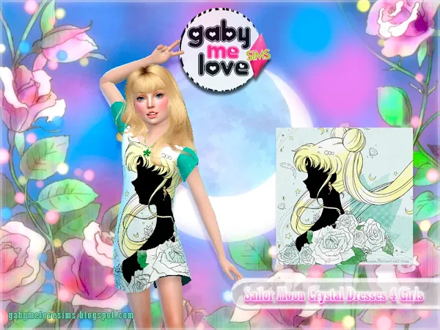 Download Sims 4 CC Sailor Moon Crystal Dress for girl child free niña niñas descargar kawaii Kalisama ilustración animé manga mod Mercury, mars, jupiter, saturn, chibi, usagi Gabymelove Sims, venus, chibi moon, rini, chibiusa, usagi, pequeña dama, Hotaru Tomoe, Saturn, Moon, Serena