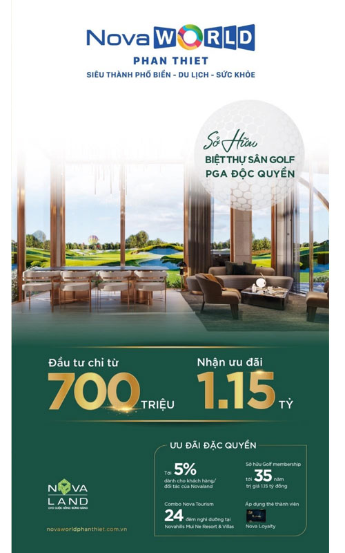 chương trình đầu tư pga golf villas