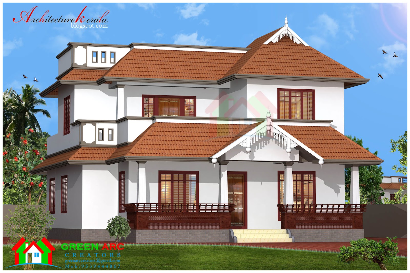  TRADITIONAL STYLE KERALA HOUSE PLAN AND ELEVATION 