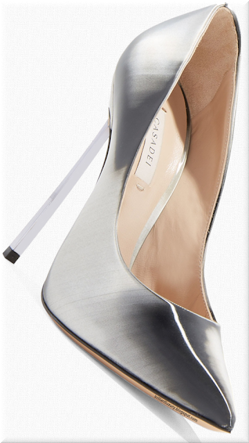 ♦Dark silver Casadei Blade Astrolabio high heel pumps #casadei #shoes #silver #brilliantluxury