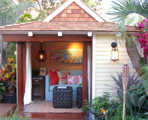 Turning a Garden Shed into a Nautical Seaside Escape 