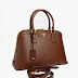 Prada Womens Saffiano Top Handle Bag in Brown Leather Handbag Purse BL0837 F0BW5