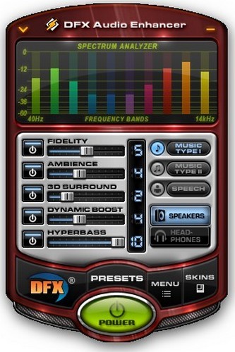 تحميل برنامج تضخيم الصوت Download DFX Audio Enhancer