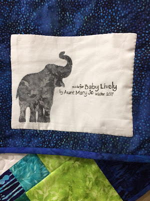 Elephant Quilt Label