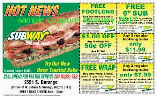 free Subway coupons february 2017