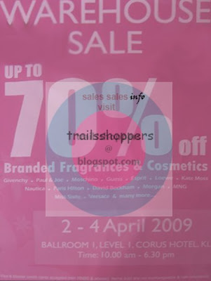 Branded Fragrances  Cosmetics Warehouse Sale 