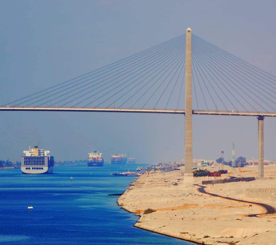 The joy of the crew of the Evergiven ship as it exits the Suez Canal