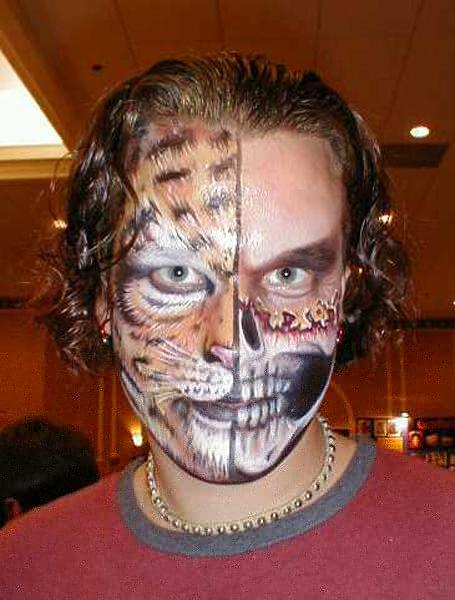 Iron Man face tattoo is temporary and easy to apply and remove.