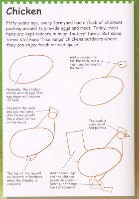 Busy Crafting...: How to Draw a Chicken and a Lamb for Easter