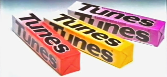 Three packets of Tunes throat sweets