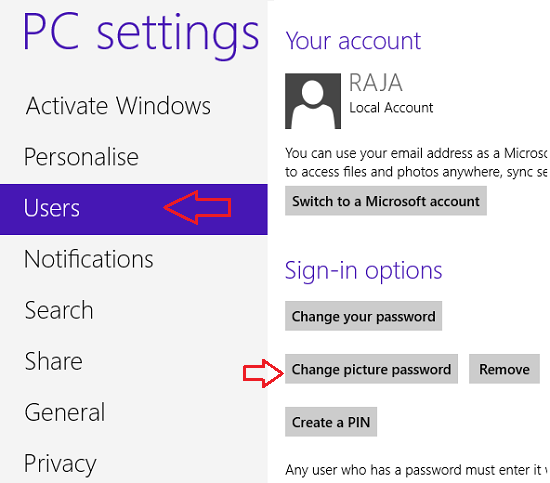 Trick to Keep a Picture as a Login Password in Windows 8 