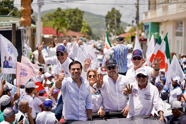 Roberto Ángel Salcedo cierra, junto a los candidatos provinciales, campaña en Ocoa con impresionante caravana