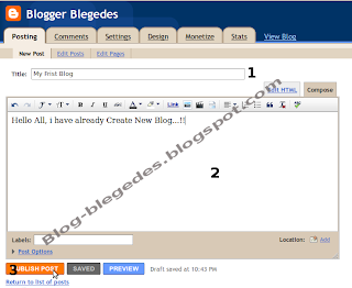 Creating a Blog on blogspot