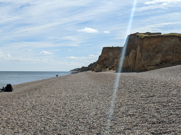 Cliff face and pebble beach at Weybourne