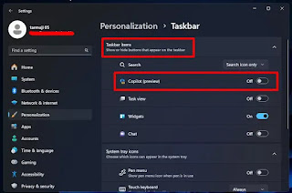 Menghilangkan Tombol Copilot Pada Taskbar Windows 11