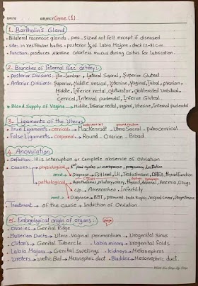 ملخص طب النساء  Summary of Gynecology في 9 صفحات فقط