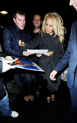 Pamela Anderson out in Liverpool