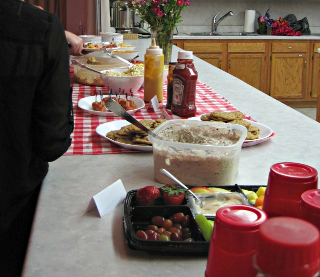 Camping party snack food 