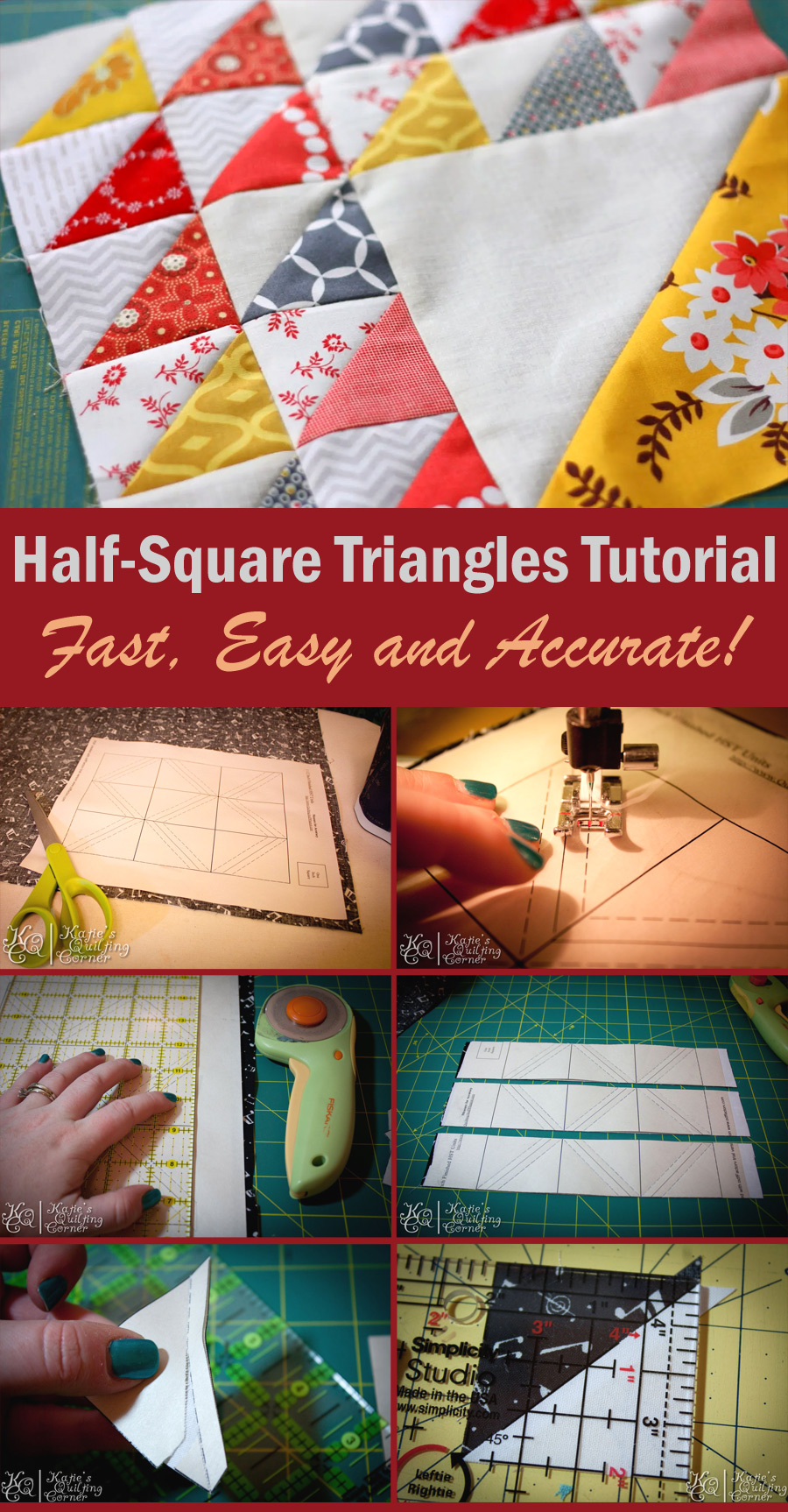 Half-Square Triangles – Easy Tutorial