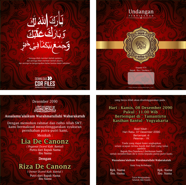 Download Undangan Lux Aceh Template CDR CorelDraw File Free ...