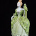 Chartreuse Gown, Big Bustle and a Parrot - Vintage Diva