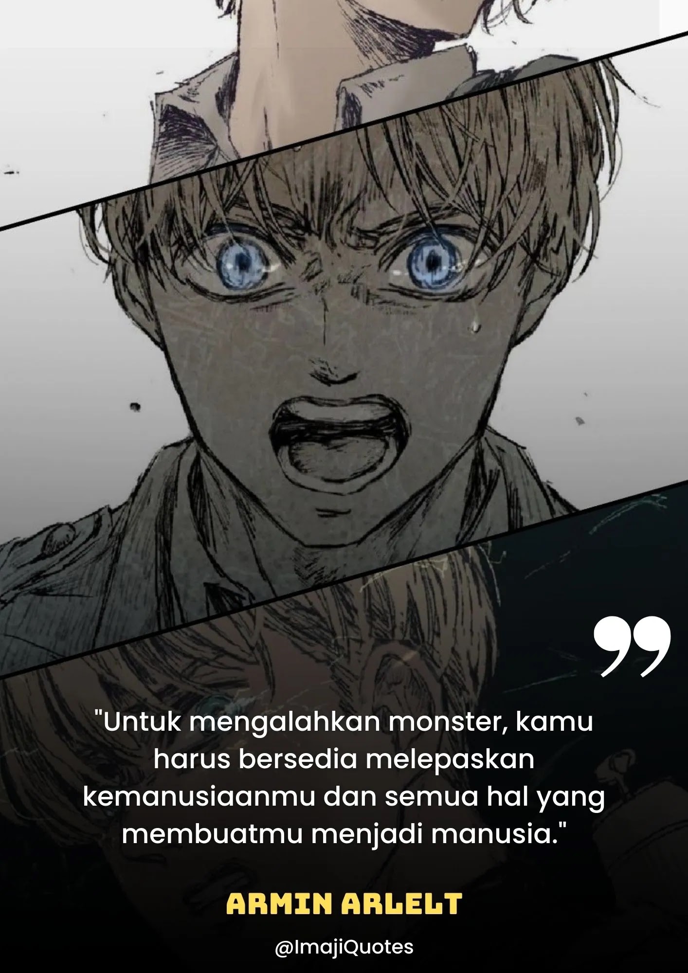 Caption Armin Arlelt (Attack on Titan)