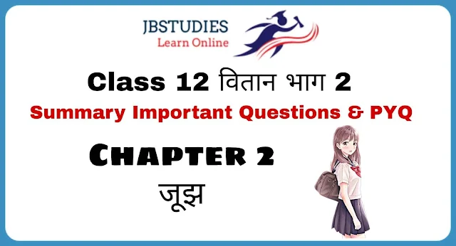 Solutions class 12 Core hindi वितान Chapter 2 - जूझ