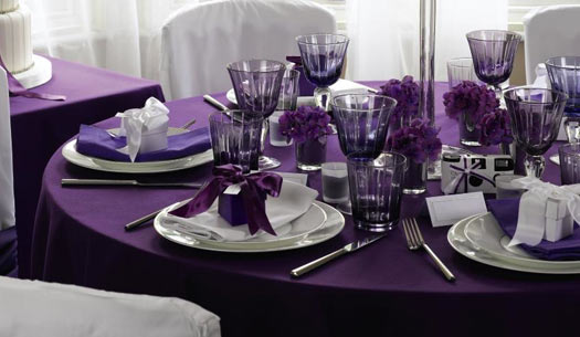 purple wedding receptions photos
