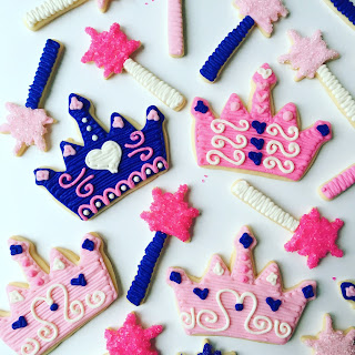Pink and Purple Princess Party Themed Cookies