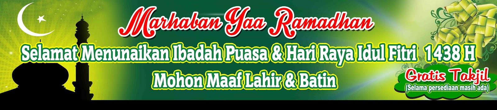 Download Banner Spanduk Ramadhan dan Idul Fitri CDR Riza 