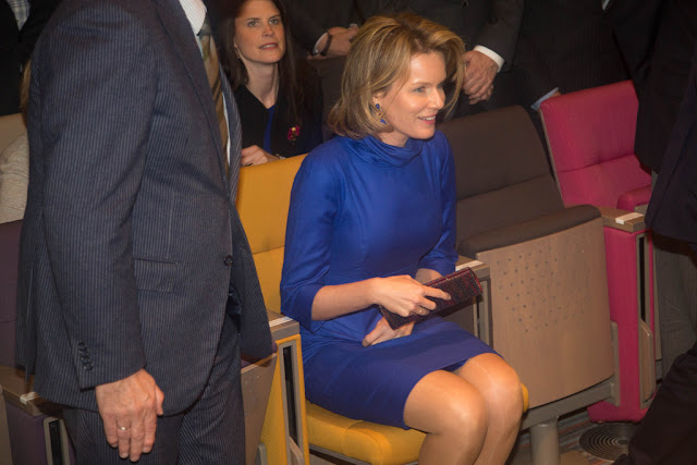 Queen Mathilde of Belgium assists the Grants 2014 de la Fondation Contre le Cancer