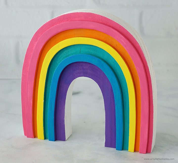 Glitterific Wooden Rainbow