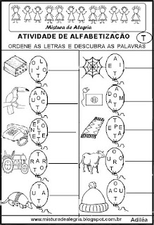 Atividades para alfabetização,formação de palavras