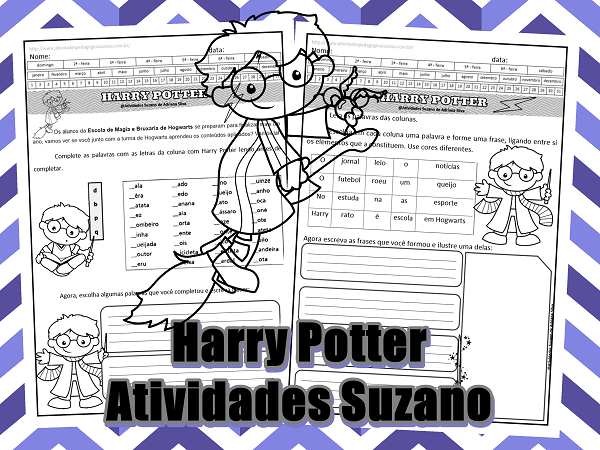 Harry Potter atividades de revisão em pdf