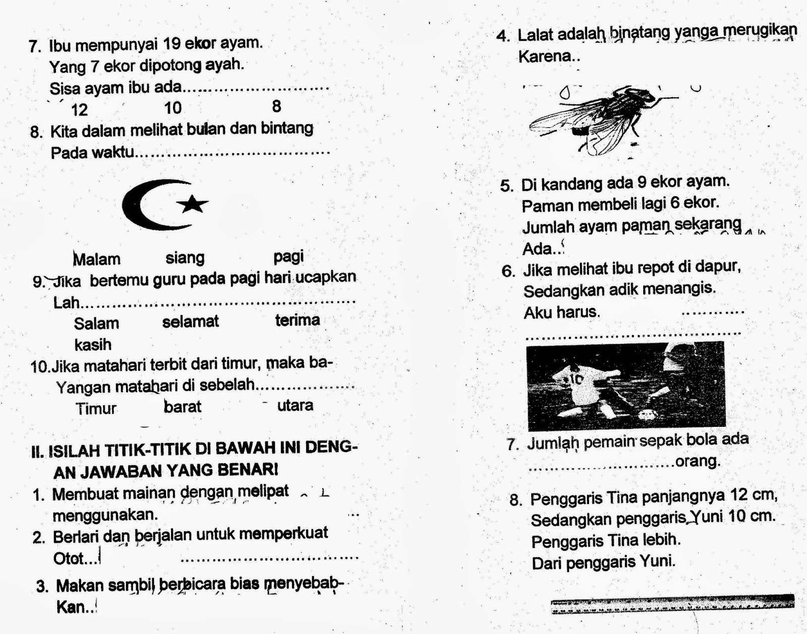 Tema 3 Tiga Ujian Akhir Semester Kelas 1 TA 2013 2014 Kurikulum 2013