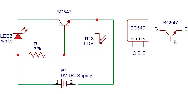LDR Projects for Engineering |  Diagram of LDR Circuits and Projects.
