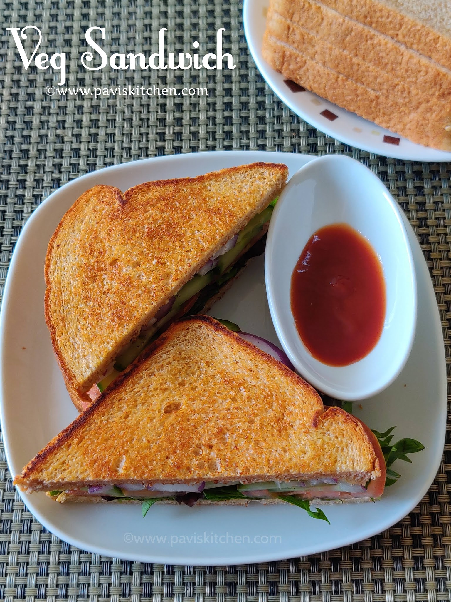Veg sandwich recipe | Indian vegetable sandwich | Toasted whole wheat bread sandwich