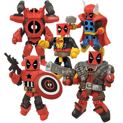 San Diego Comic-Con 2013 Exclusive “Deadpools Assemble” Marvel Minimates Box Set - Phonics-Killer Iron Deadpool, Thor-Pool, Captain Ameri-Pool & Cable-Pool