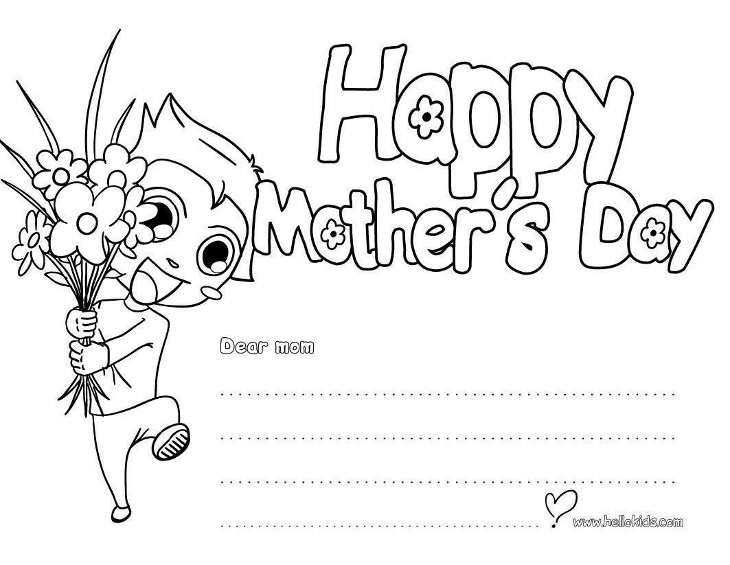 Coloring Printouts Mothers Day 5