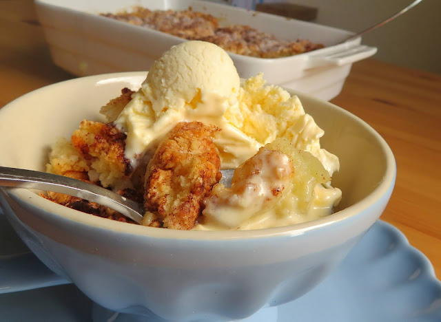 Apple Crisp with Sweet Biscuit Topping