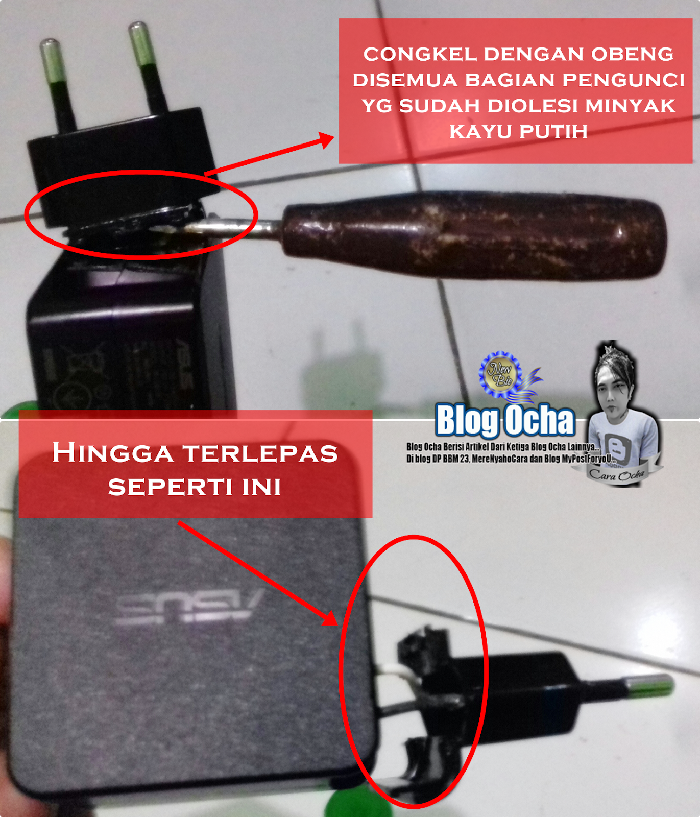 Cara Membuka Dan Memperbaiki Adapter Charger Laptop Asus X441S