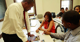 Scholars from the Thurgood Marshall Fund and Lowes scholarship program