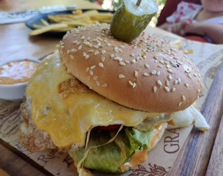 Huge burger for lunch