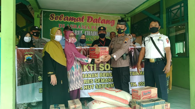 Sat Binmas Polres Semarang Giat Bhakti Sosial Dalam Rangka Menyambut HUT Satpam Ke-40