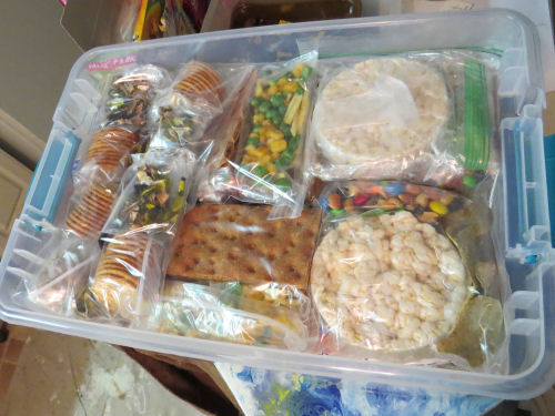 packages of backpacking lunches